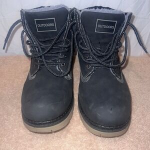 Womens Boots Outdoors Brand Black US size 8, EU Size 39, Lined